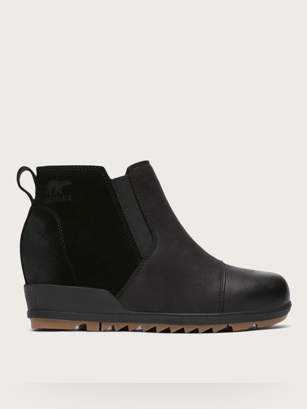 Sorel Evie Pull-On Suede Bootie Ankle Boot Black Sz 7.5
